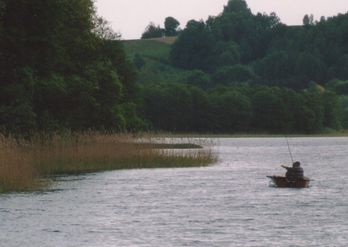 Angler auf polnischem See