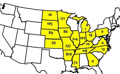 Dicamba-Fälle. Universität Missouri
