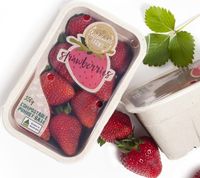 Holzschliffverpackung für Erdbeeren